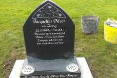 Granite headstone — Jacqueline Moen memorial
