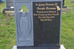 Granite headstone — Joseph Brennan, Rest in Peace