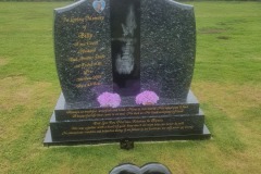 Granite headstone memorial stone