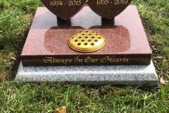Granite headstone — Always in Our Hearts